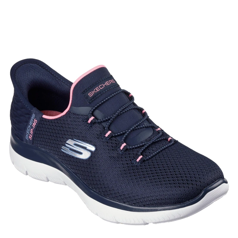 Image of Skechers Slip-Ins: Summits - Diamond Dream Navy/Pink female 6.5 (39.5)