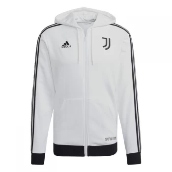 Image of adidas Juventus 3-Stripes Full-Zip Hoodie Mens - White / Black