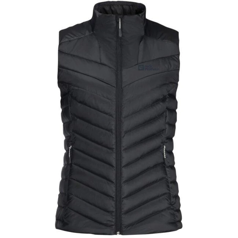 Image of Jack Wolfskin Womens Passamani Quilted Water-Resistant Gilet Black female 8 (XS)