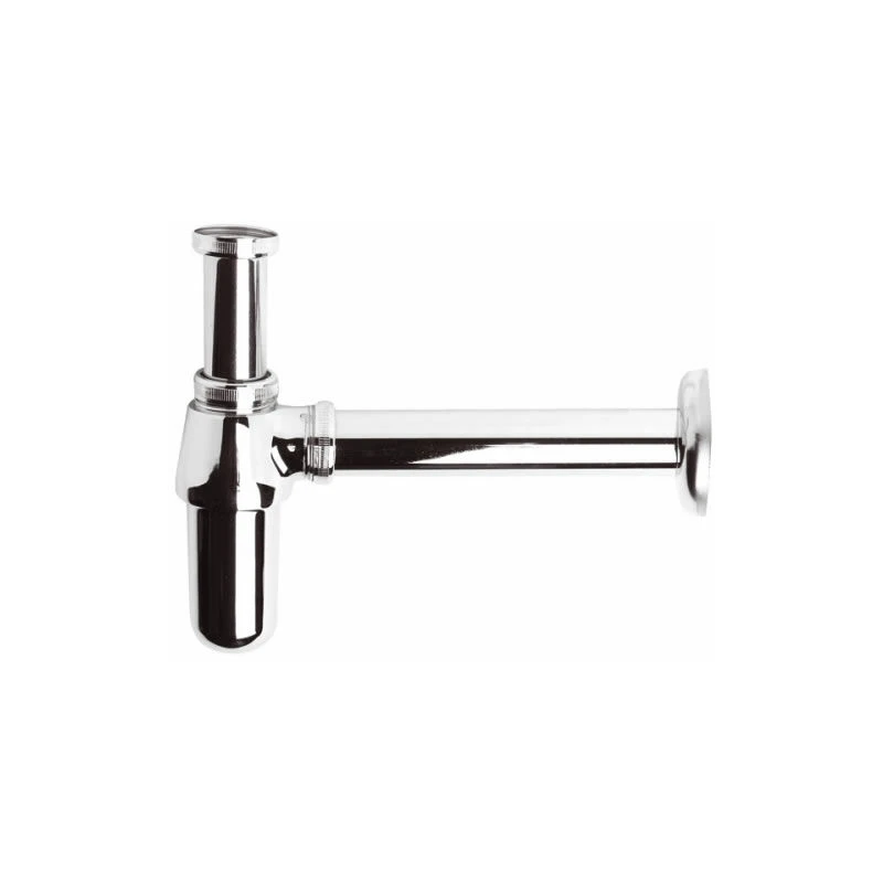 Image of HUDSON REED Hudson Reed - Milano Elizabeth - Traditional Bottle Trap for Wall Hung Bathroom Basin Sink - Chrome EA370
