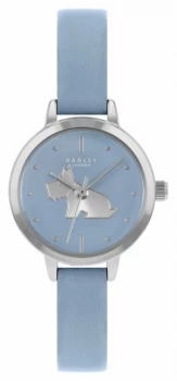 Image of Radley Womens Baby Blue Leather Strap Blue Dial RY21255A Watch