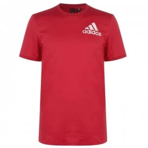 Image of adidas BOS T Shirt Mens - Active Maroon
