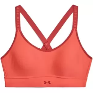 Image of Under Armour Womens Infinity Mid Covered Sports Bra - Orange