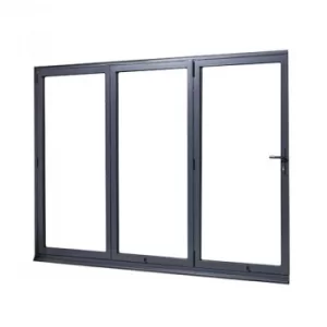 Image of LPD AluVu External Folding Sliding Door Set 3600mm 3+0 Configuration Grey Left Handed