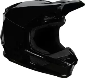 Image of FOX V1 Plaic Motocross Helmet, black, Size S, black, Size S