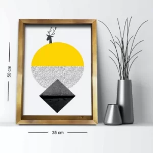 Image of 3550AHS-036 Multicolor Decorative Framed MDF Painting