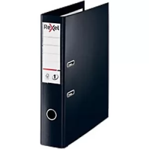 Image of Rexel No. 1 Choices Lever Arch File Plastic 75mm Polypropylene Foolscap Black
