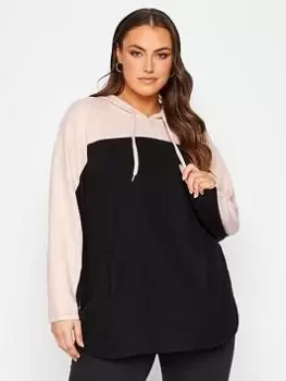 Image of Yours Colourblock Hoodie, Grey, Size 18, Women