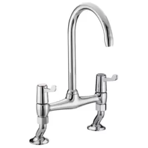 Image of Bristan Value Lever Bridge Deck Sink Mixer Tap VAL BRDSM C CD