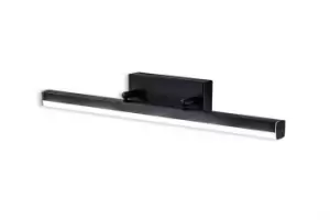 Image of Wall Lamp Medium Adjustable, 1 x 12W LED, 4000K, 1192lm, IP44, Sand Black, 3yrs Warranty