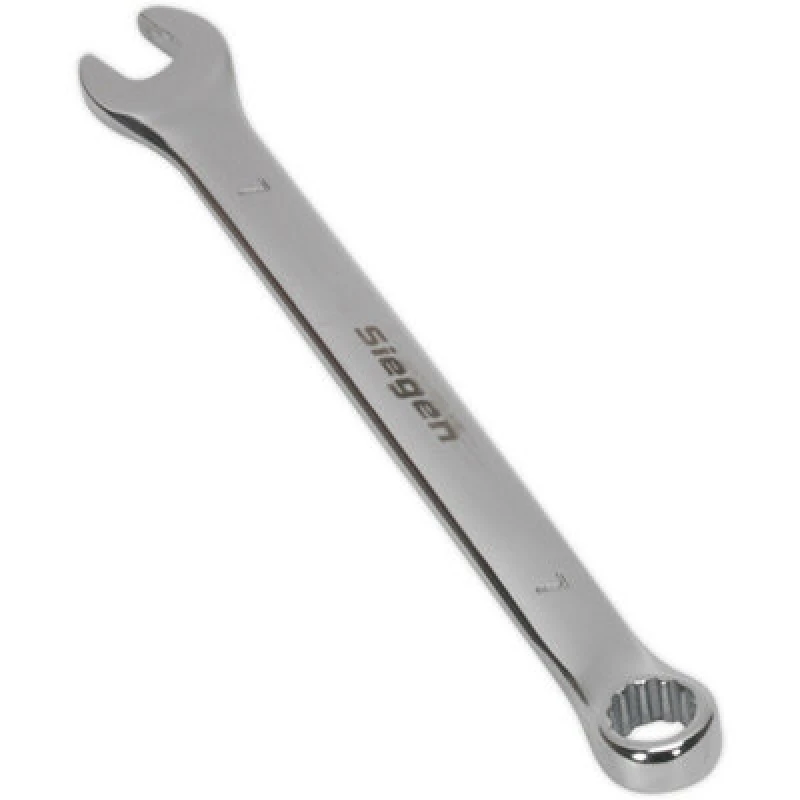 Image of Loops Hardened Steel Combination Spanner - 7mm - Polished Chrome Vanadium Wrench Metallics