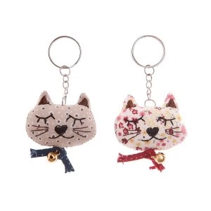Image of Sass & Belle Handmade Vintage Cat Keyring (1 Supplied)