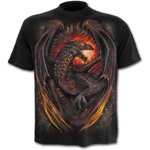 Image of Dragon Furnace Mens Small T-Shirt - Black