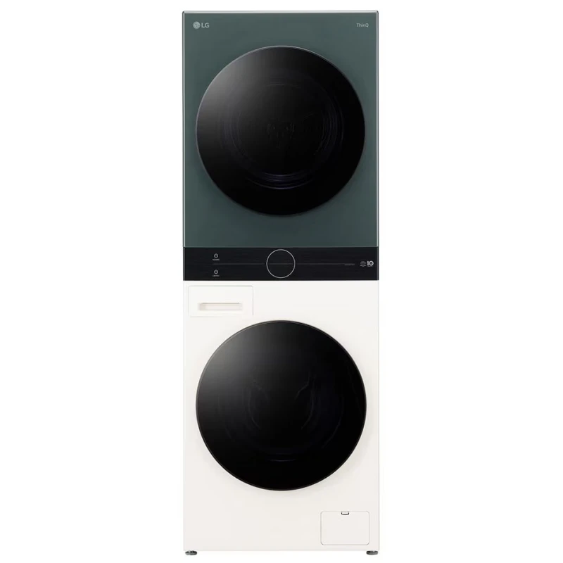 Image of LG WT1210NBTN1 12kg/10kg WashTower TurboWash Washer Dryer - GREEN & BEIGE WT1210NBTN1