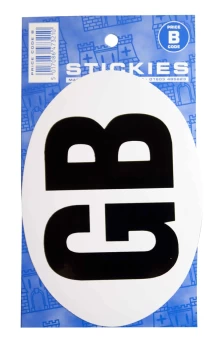 Image of Outdoor Vinyl Sticker Large White GB With Union Jack CASTLE PROMOTIONS V17