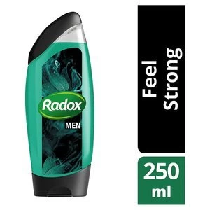 Image of Radox Men Feel Strong Mint and Tea Tree 2in1 Shower Gel 250ml
