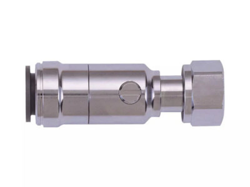 Image of John Guest Chrome Plated Service Valve 15mm X 1/2 Silver