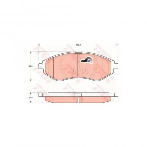 Image of Brake Pad Set TRW GDB3330