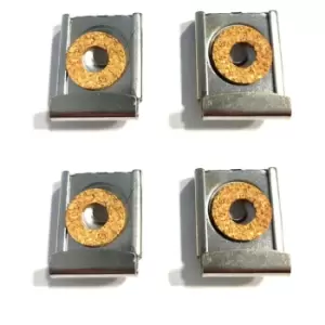 Image of GTV Mirror & Glass Hanging Kit Wall Bracket Adjustable Clips Setchrome, Pack of