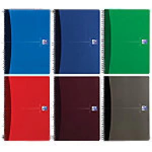 Image of OXFORD Notebook Black n' Red A4 Ruled Assorted 5 Pieces of 90 Sheets