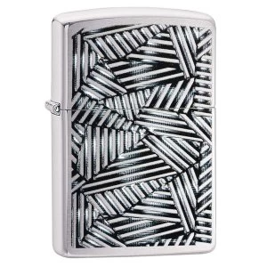 Image of Zippo Line Grid Chrome Regular Windproof Lighter