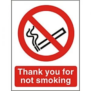 Image of Prohibition Sign Think No Smoke Plastic 14.8 x 21 cm
