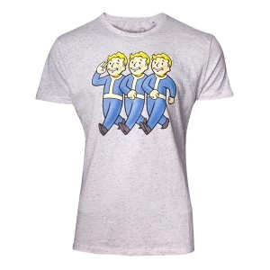 Image of Fallout - Three Vault Boys Mens Medium T-Shirt - White