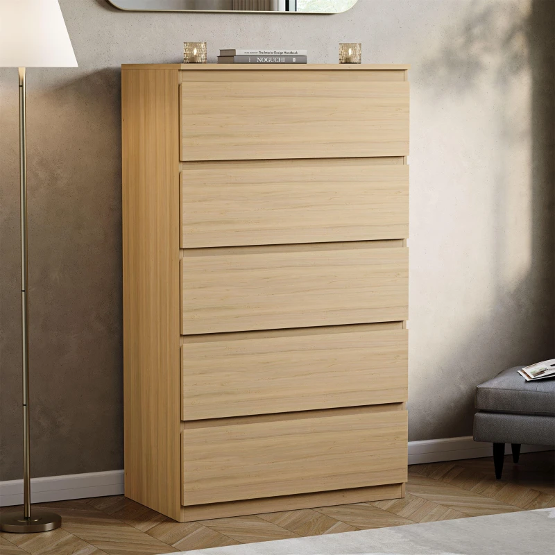 Image of Lassic Vida Designs Denver 5 Drawer Chest Pine unisex 5 Drawers