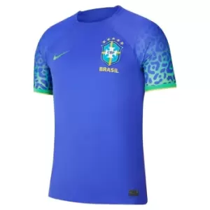 Image of Nike Brazil Away Shirt 2022 2023 Adults - Blue