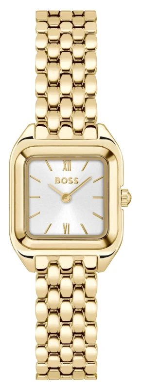 Image of BOSS 1502823 MAE PETITE (22mm) Silver Dial / Gold PVD Watch