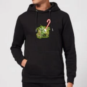 Image of Star Wars Candy Cane Yoda Christmas Hoodie - Black - S