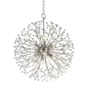 Image of Dunkirk 8 Light Chandelier Polished Nickel, Crystal