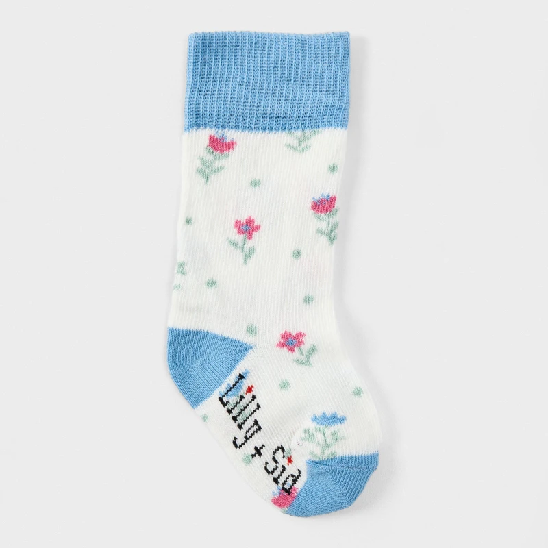 Image of Lilly and Sid Floral Knee High Socks Multi female 0-6 Months
