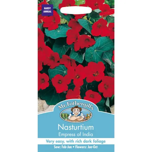 Image of Mr. Fothergill's Nasturtium Empress Of India (Tropaeolum Majus) Seeds Red