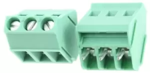 Image of Phoenix Contact Smkds 3/ 3-5,08 Tb, Wire To Board, 3Pos, 30-12Awg, Grn