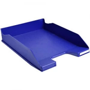 Image of Exacompta Letter Tray Midnight Blue Polystyrene Midnight Blue 25.5 x 34.7 x 6.5 cm