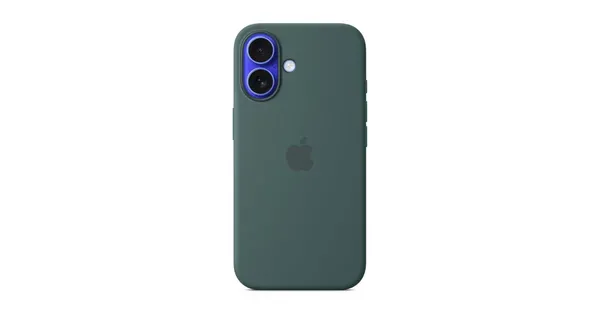 Image of Apple Silicone Case with MagSafe for iPhone 16 - Lake Green
