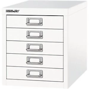 Image of Bisley Filing Cabinet with 5 Drawers H125NL 280 x 380 x 325mm White