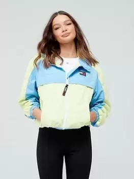 Image of Tommy Jeans Chicago Colour Block Jacket - Blue Size L, Women