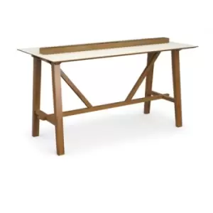 Image of Crew poseur worktable 2000mm x 1000mm with oak power bar and mdf top