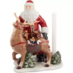 Image of Villeroy & Boch Christmas Toys Memory Santa with Deer, Hard porcelain, White, 23,5cm / 0,33 l