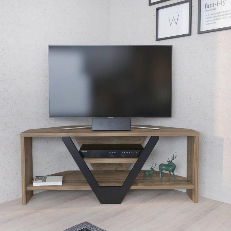 Image of Decorotika Karin TV Stand TV Unit for TVs up to 45" in Walnut Walnut Unisex