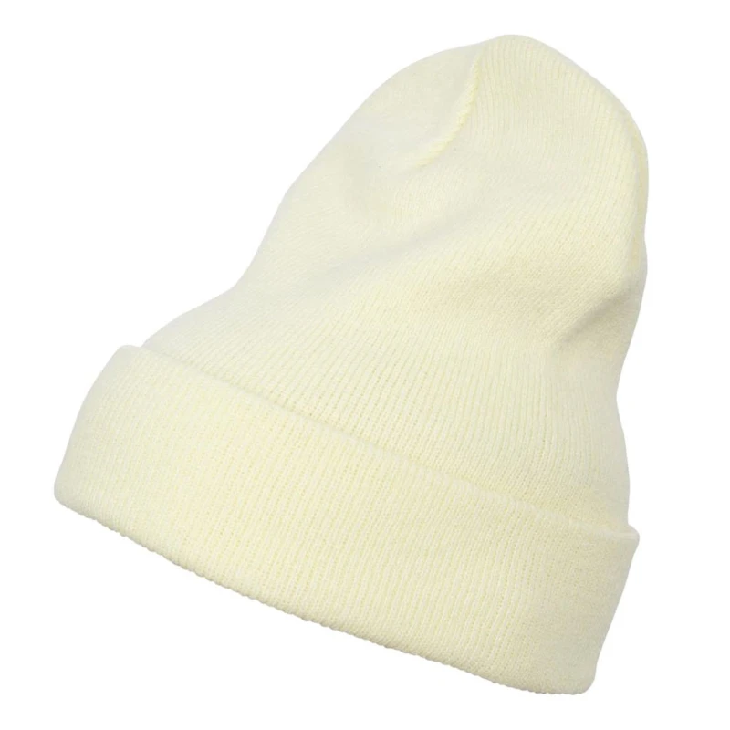 Image of Yupoong Flexfit Heavyweight Long Beanie Winter Hat in Bright Yellow Bright Yellow Unisex One Size