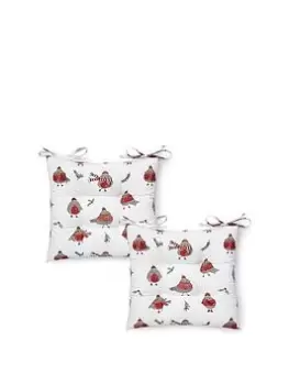 Image of Catherine Lansfield Robins Christmas Seatpads