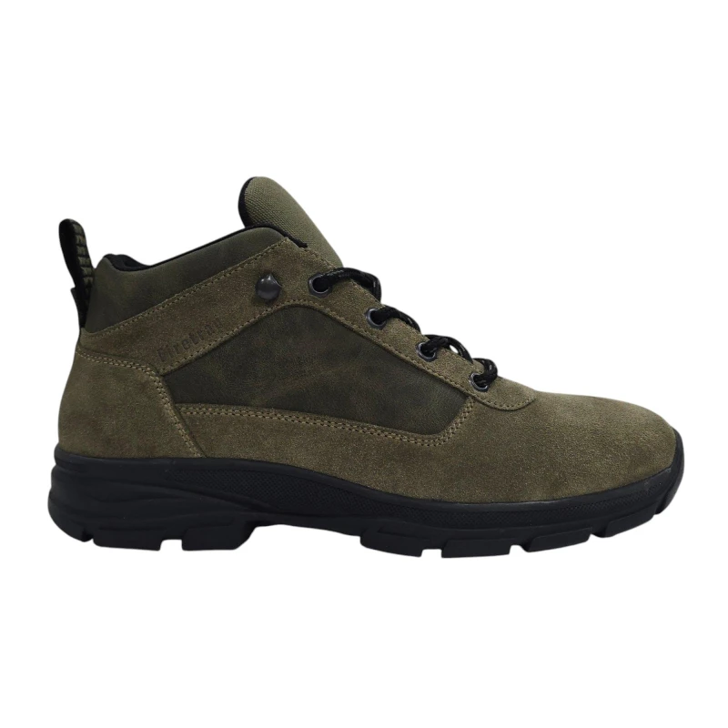 Image of Firetrap Mens Delia Premium Leather Ankle Lace Up Hiker Rugged Boots Green male 7 (41)