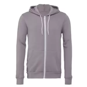 Image of Bella + Canvas Adults Unisex Full Zip Hoodie (M) (Storm)