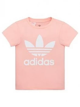 Image of Adidas Originals Childrens Trefoil Short Sleeve T-Shirt - Pink