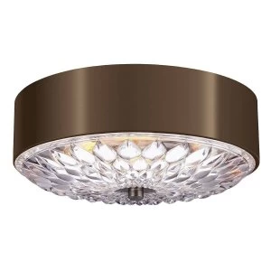 Image of 3 Light Medium Flush Mount Ceiling Light Brass, E27