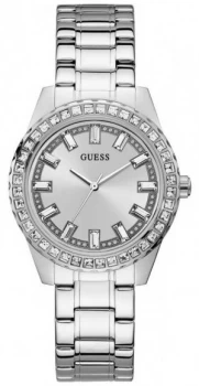 Image of Guess Sparkler Womens Stainless Steel Bracelet Silver Watch