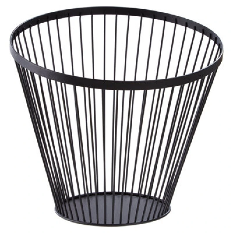 Image of Premier Housewares Emery Tall Oblique Basket With Matte Black Frame Black